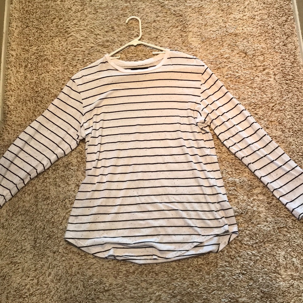 Pacsun white and black striped long sleeve